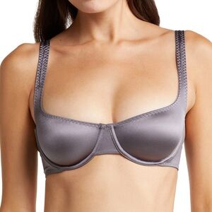 SKIMS Stretch Satin Underwire Bra - Armor